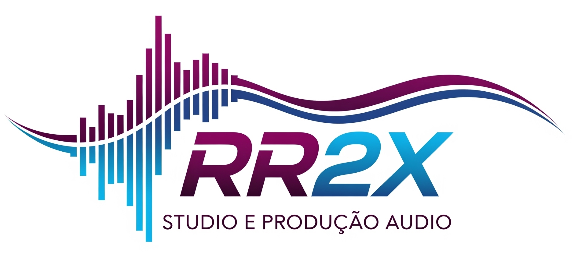 Logotipo RR2X Studio e Produção Audio